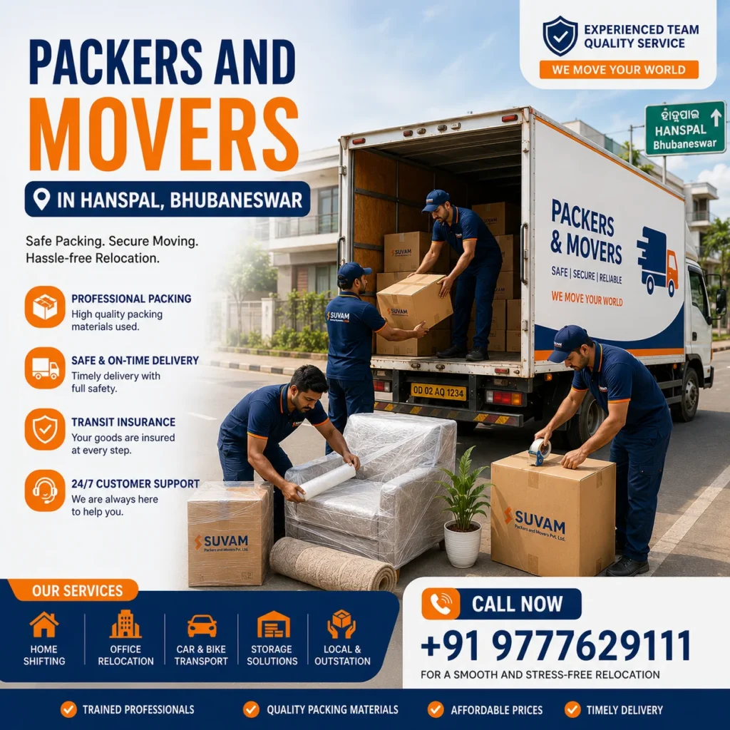Packers and Movers Services in Hansapal, Bhubaneswar